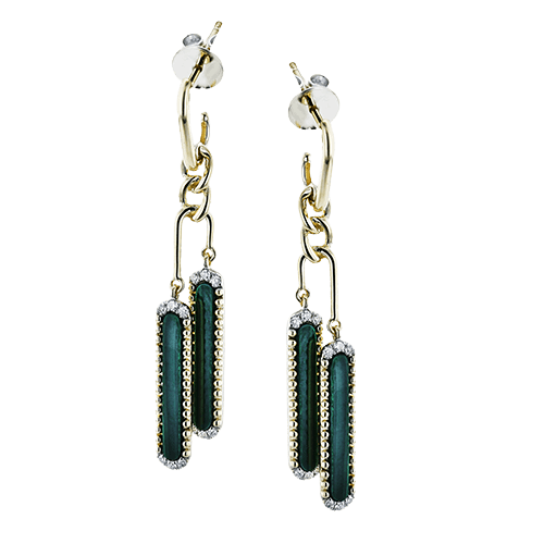 ZE916 Color Earring in 14k Gold with Diamonds