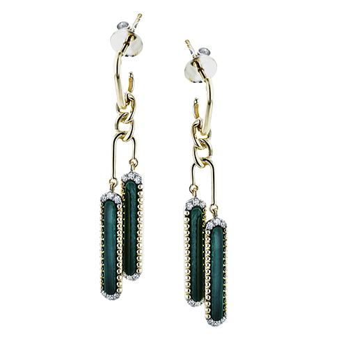 ZE916 Color Earring in 14k Gold with Diamonds