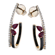 ZE993 Color Earring in 14k Gold with Diamonds