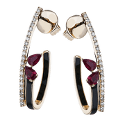 ZE993 Color Earring in 14k Gold with Diamonds