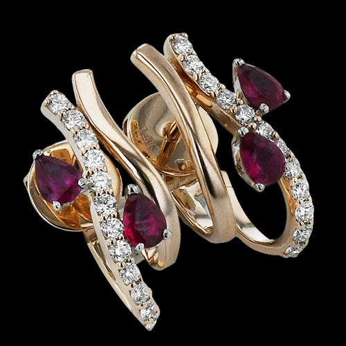 ZE994 Color Earring in 14k Gold with Diamonds