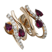 ZE994 Color Earring in 14k Gold with Diamonds