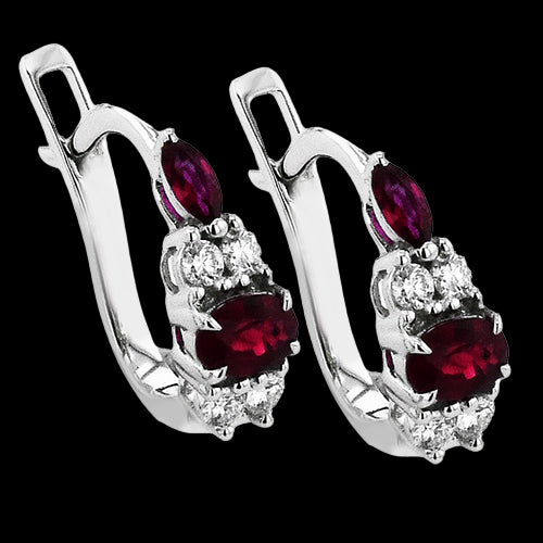 ZE997 Color Earring in 14k Gold with Diamonds