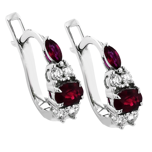 ZE997 Color Earring in 14k Gold with Diamonds