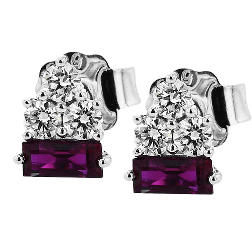 ZE999 Color Earring in 14k Gold with Diamonds