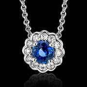 ZP1005 Color Pendant in 14k Gold with Diamonds