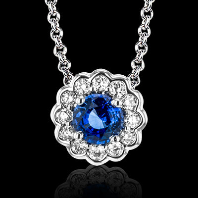 ZP1005 Color Pendant in 14k Gold with Diamonds