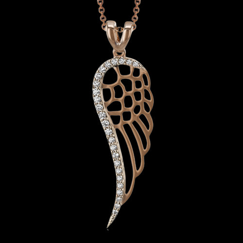 ZP1015-R Pendant in 14k Gold with Diamonds