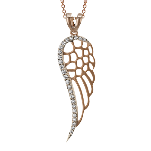 ZP1015-R Pendant in 14k Gold with Diamonds