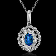 ZP1037 Color Pendant in 14k Gold with Diamonds