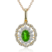 ZP1037 Color Pendant in 14k Gold with Diamonds
