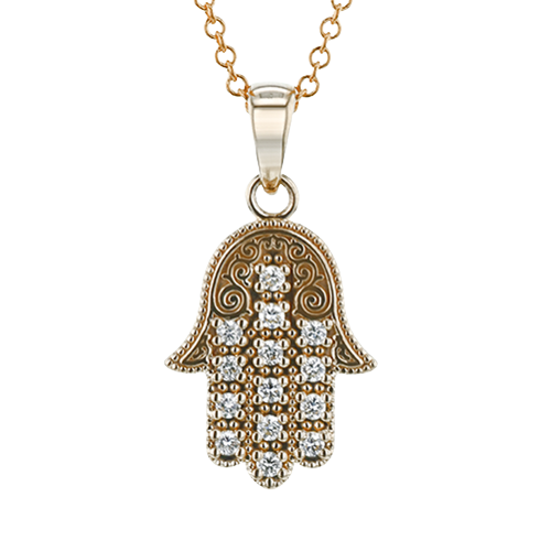 ZP1055-R Pendant in 14k Gold with Diamonds