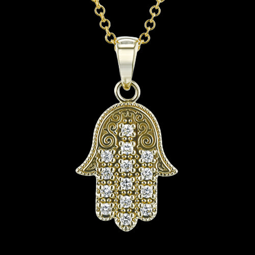 ZP1055-Y Pendant in 14k Gold with Diamonds
