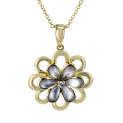 ZP1064-Y Color Pendant in 14k Gold with Diamonds