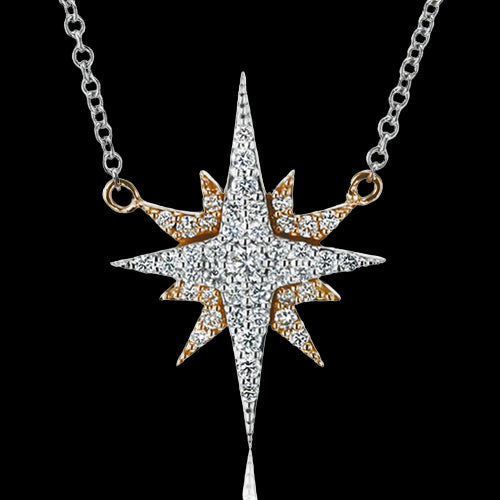ZP1102-R Pendant in 14k Gold with Diamonds