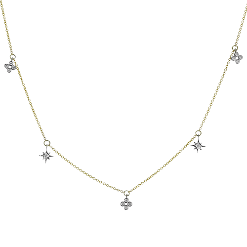 ZP1163 Necklace in 14k Gold with Diamonds