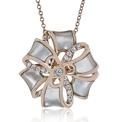 ZP1192 Color Pendant in 14k Gold with Diamonds