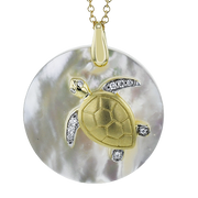 ZP1209 Pendant in 14k Gold with Diamonds