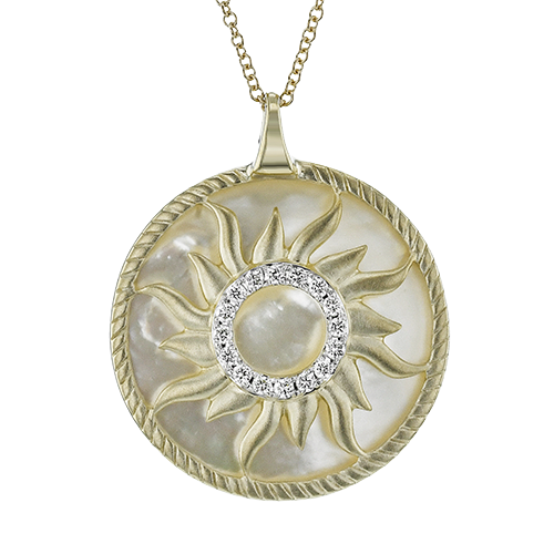 ZP1218 Pendant in 14k Gold with Diamonds