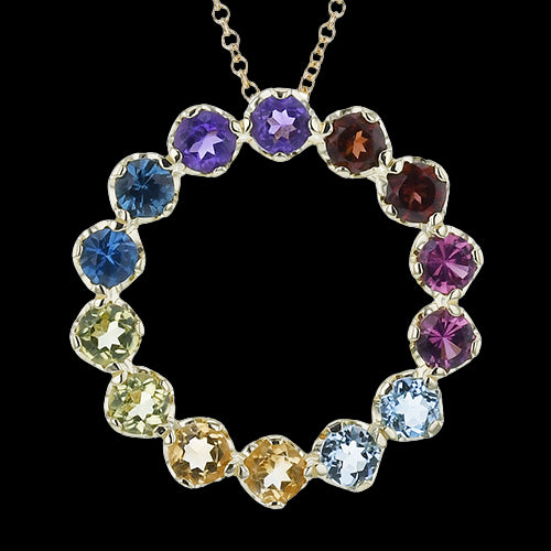 ZP1225 Color Pendant in 14k Gold