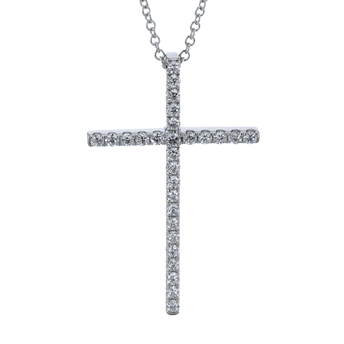 ZP1232 Cross Pendant in 14k Gold with Diamonds