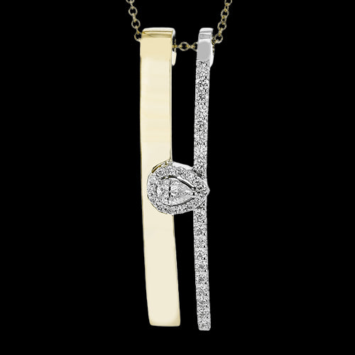 ZP1240-PR Pendant in 14k Gold with Diamonds