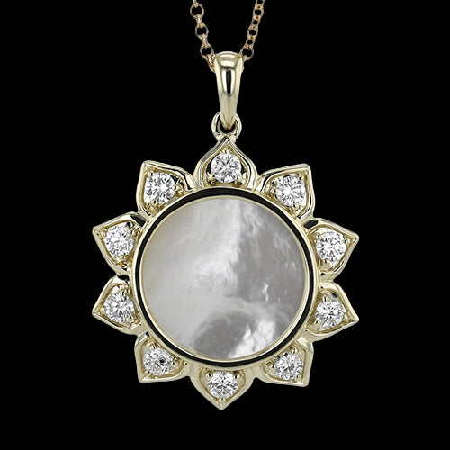 ZP1252 Pendant in 14k Gold with Diamonds