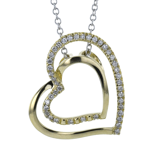 ZP1269 Heart Pendant in 14k Gold with Diamonds