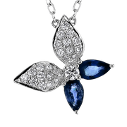 ZP1272 Color Pendant in 14k Gold with Diamonds