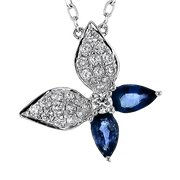 ZP1272 Color Pendant in 14k Gold with Diamonds