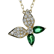 ZP1272-Y Color Pendant in 14k Gold with Diamonds