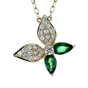 ZP1272-Y Color Pendant in 14k Gold with Diamonds