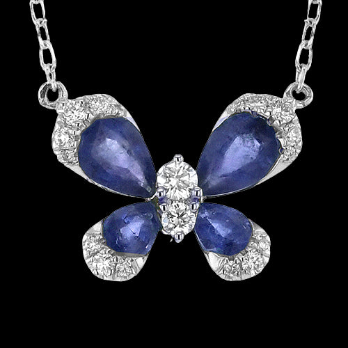 ZP1273 Color Pendant in 14k Gold with Diamonds