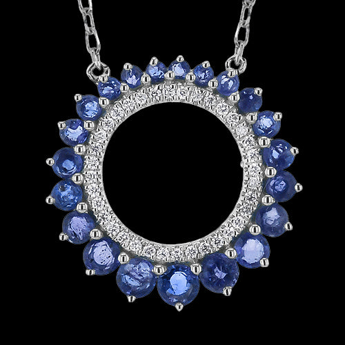 ZP1274 Color Pendant in 14k Gold with Diamonds