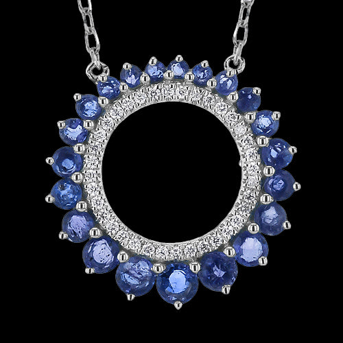 ZP1274 Color Pendant in 14k Gold with Diamonds