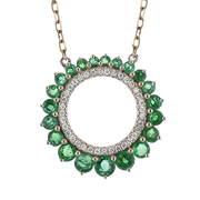 ZP1274-R Color Pendant in 14k Gold with Diamonds