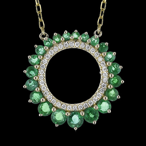 ZP1274-Y Color Pendant in 14k Gold with Diamonds