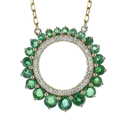 ZP1274-Y Color Pendant in 14k Gold with Diamonds