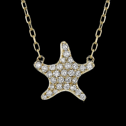 ZP1276-Y Pendant in 14k Gold with Diamonds
