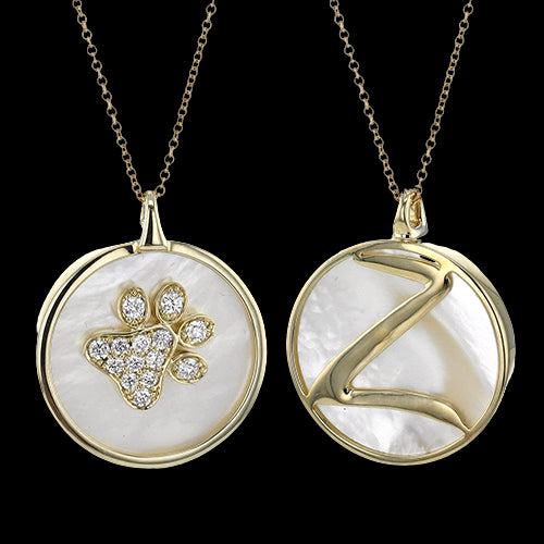 ZP1286 Color Pendant in 14k Gold with Diamonds