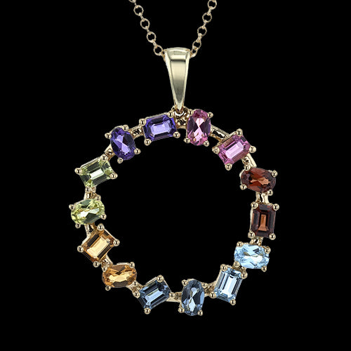 ZP1297 Color Pendant in 14k Gold