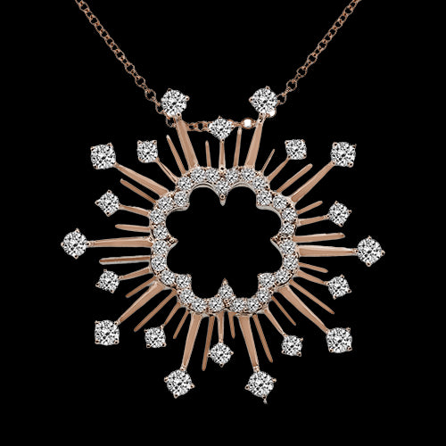 ZP1304-R Pendant in 14k Gold with Diamonds