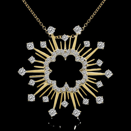 ZP1304-Y Pendant in 14k Gold with Diamonds