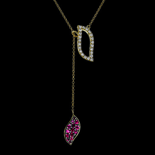 ZP1308 Color Pendant in 14k Gold with Diamonds