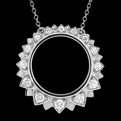 ZP1332 Color Pendant in 14k Gold with Diamonds