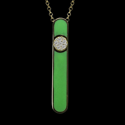 ZP1333 Color Pendant in 14k Gold with Diamonds