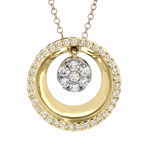 ZP1338 Pendant in 14k Gold with Diamonds