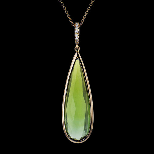 ZP1347 Color Pendant in 14k Gold with Diamonds