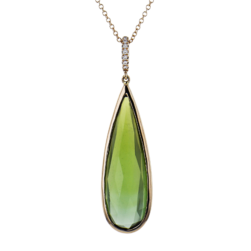 ZP1347 Color Pendant in 14k Gold with Diamonds