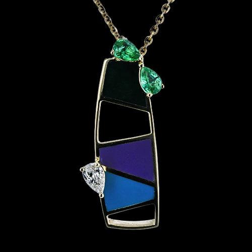 ZP1358 Color Pendant in 14k Gold